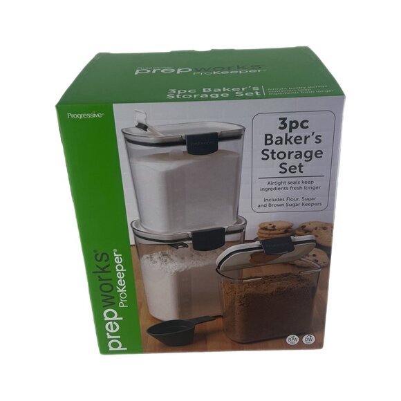 Prepworks ProKeeper 3 pc Baker's Storage Containers w/Latching Lids, Acc, NIB - Picture 1 of 5